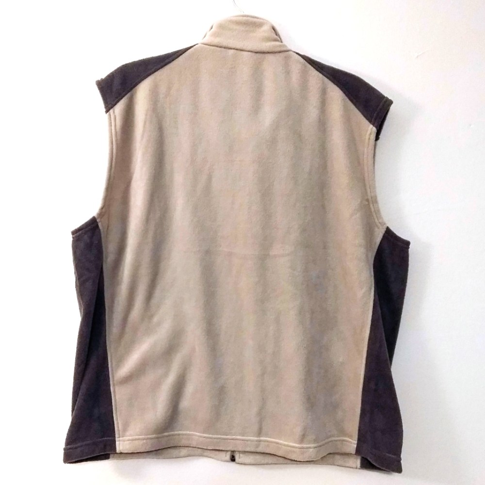 Columbia Sportswear Men's Brown & Tan Zipper Vest - Picture 4 of 4